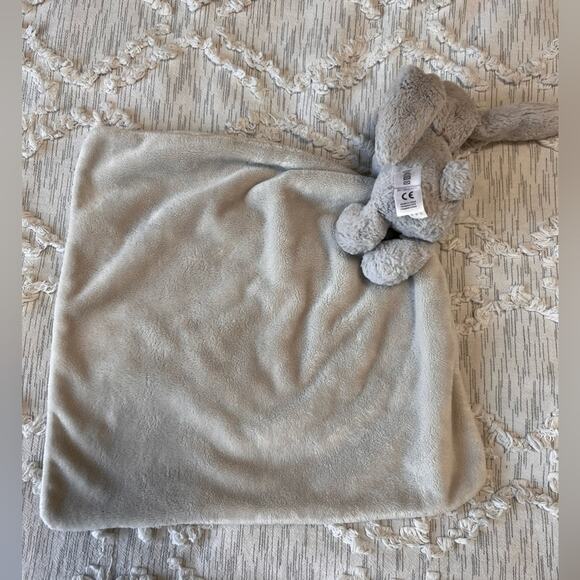 Jellycat Grey Bunny Rabbit Lovey Security Blanket Plush Stuffed - Picture 5 of 8